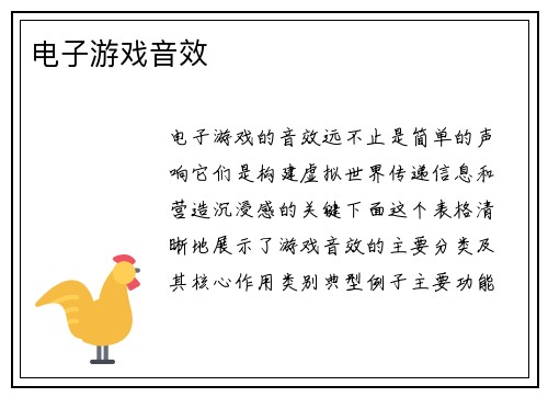 电子游戏音效